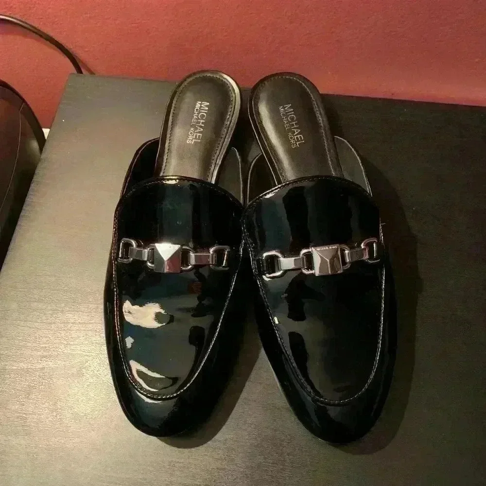 Michael Kors Black Slip On Flats